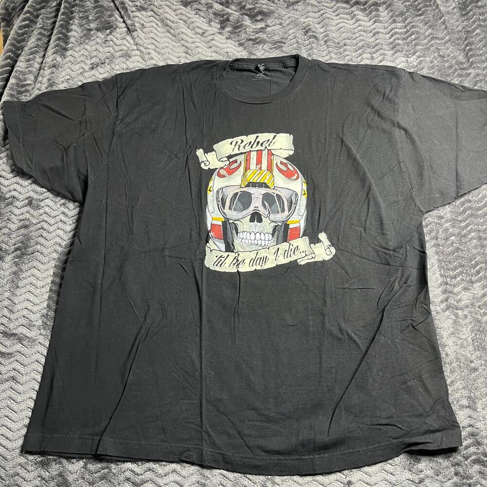 TeeFury Star Wars Rebel Black Graphic Mashup T-Shirt Preshrunk 3XL